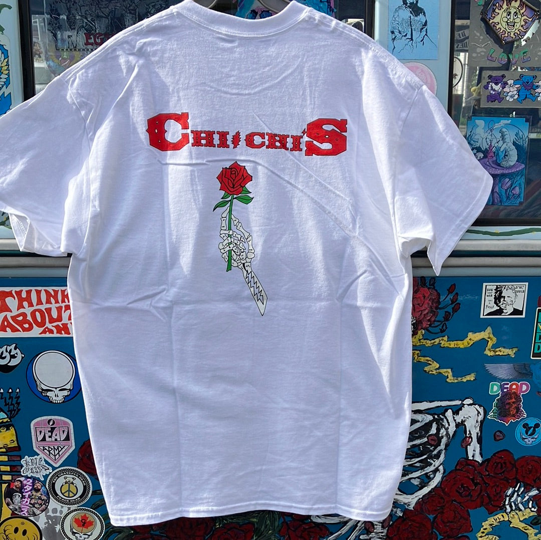 Skeleton Rose White T-Shirt