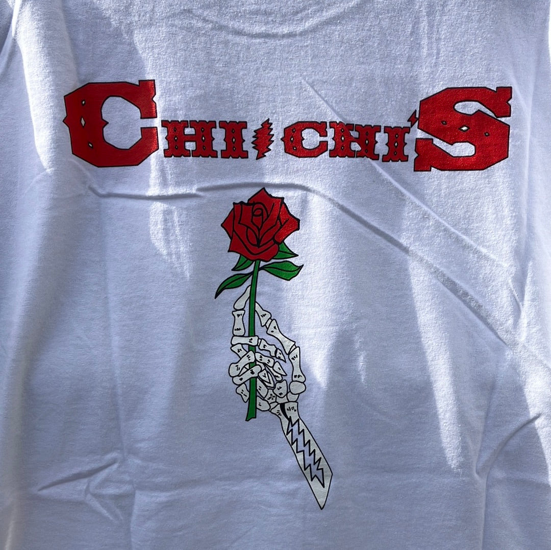 Skeleton Rose White T-Shirt