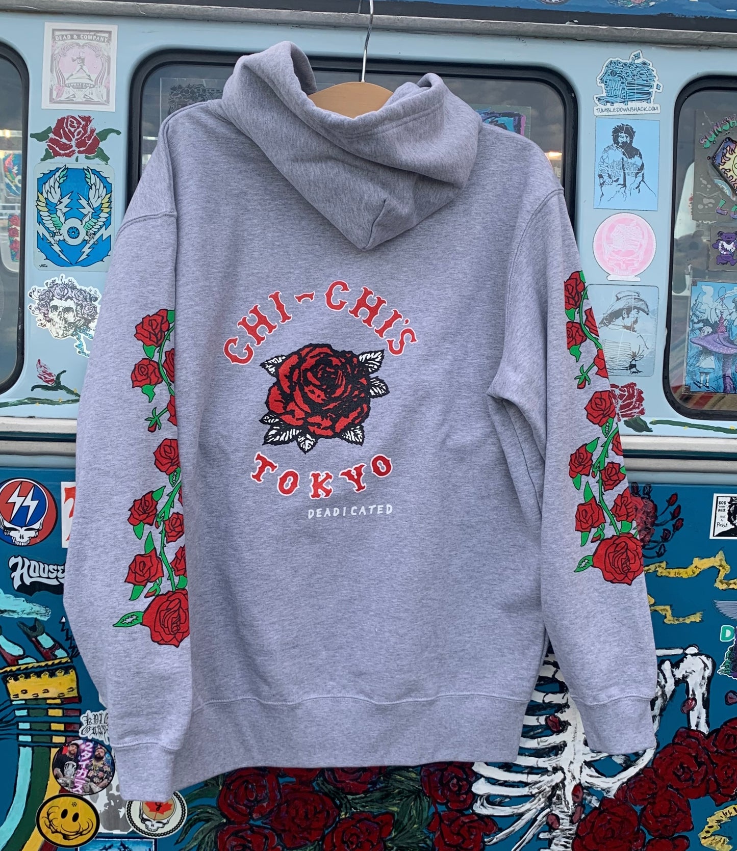 CHI-CHI'S HEAD Pullover Hoodie Gray