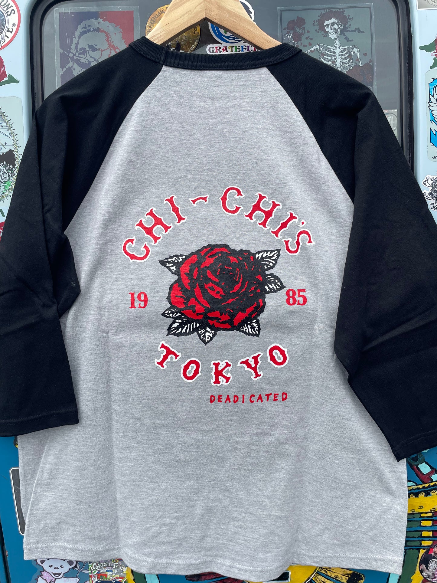 Happy Bear Baseball Shirt(灰×黒)