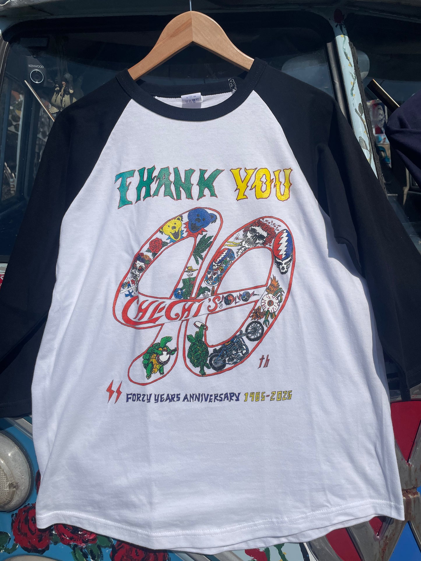 Thank you 40years Baseball Shirt(Black)