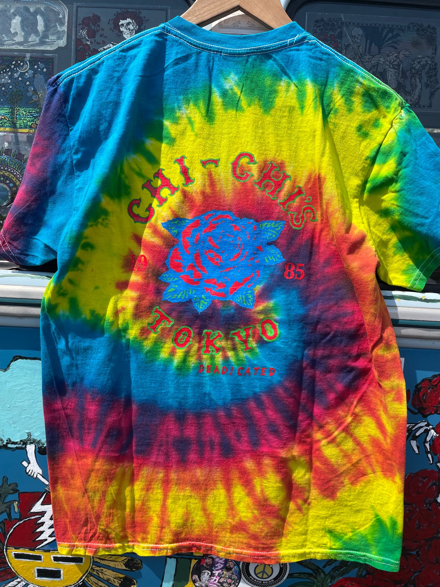 Thank you 40years Tie Dye T-Shirt (Rainbow Spiral)