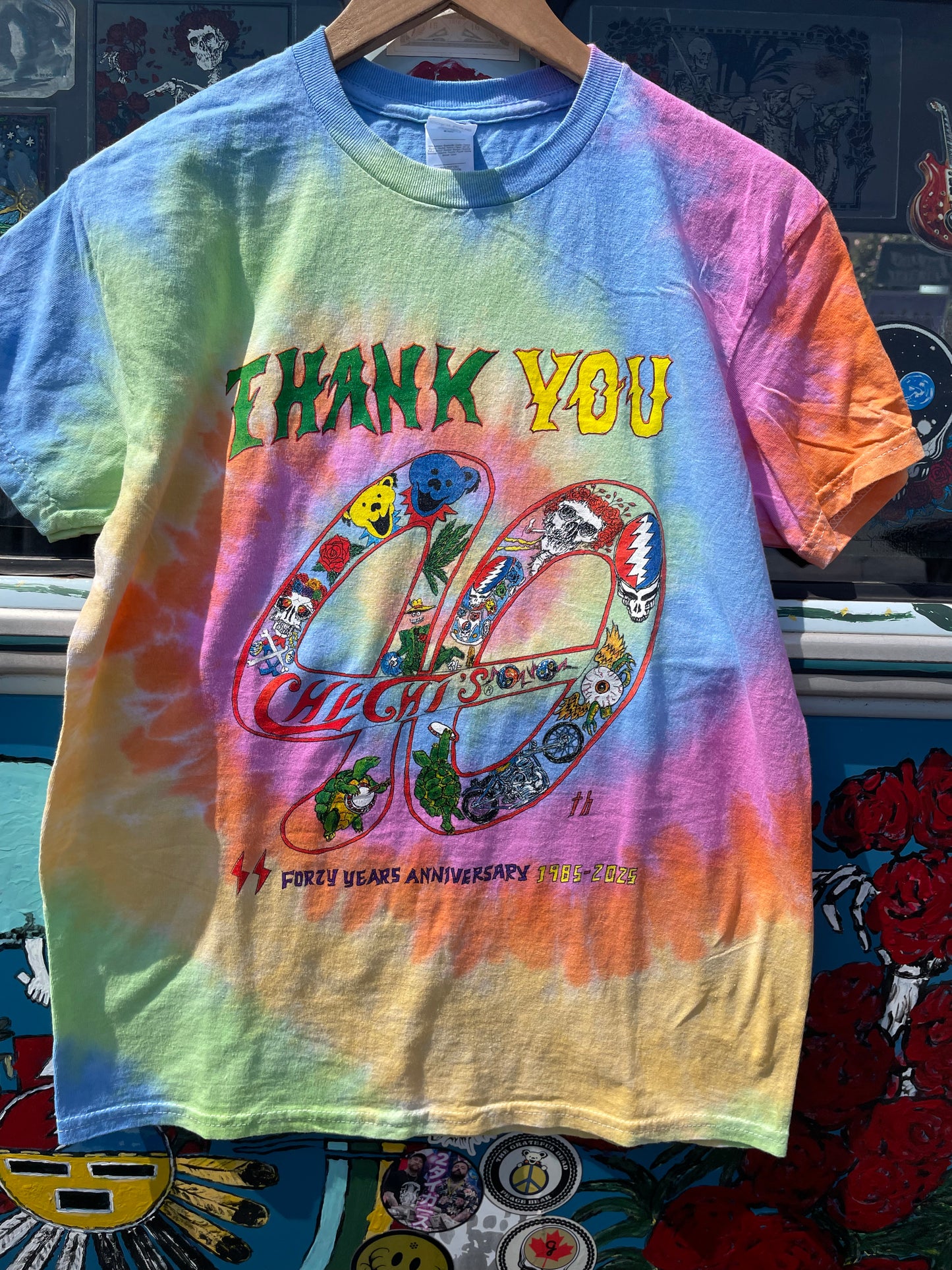Thank you 40Years Tie Dye Light Color T-Shirt