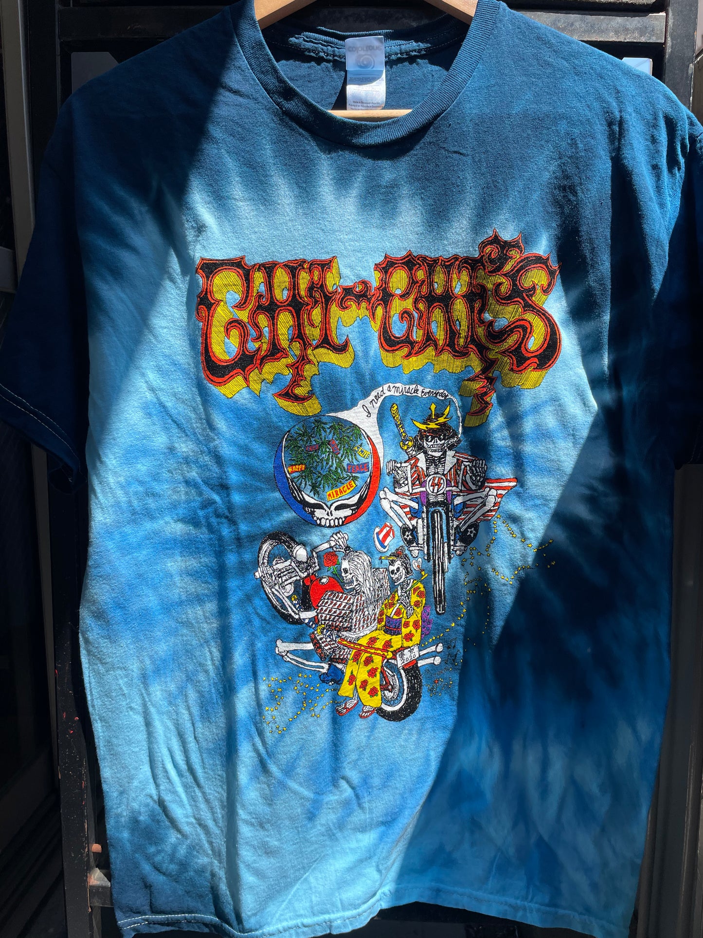 Cycle Samurai Tie Dye T-Shirt Blue