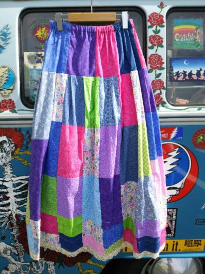 Cotton Carico Patch Work Long Skirt