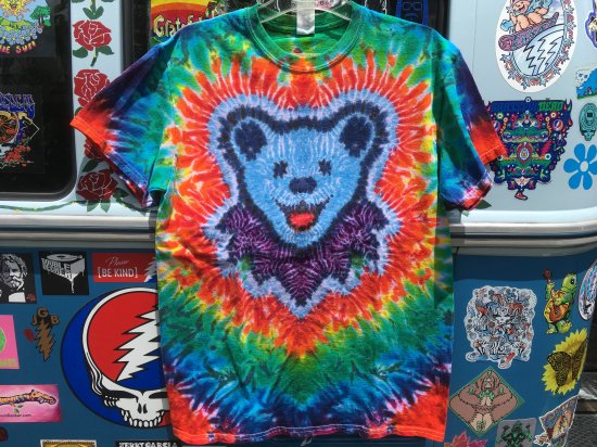 Tiedye Bear Face Blue T-Shirt