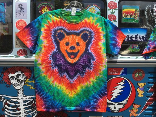 Tiedye Bear Face Orenge T-Shirt