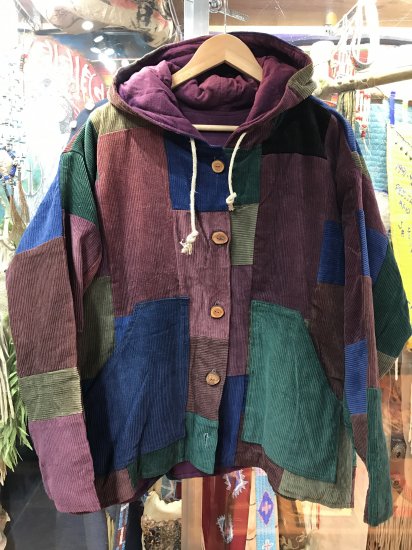 Hemp Cotton Corduroy Patchwork Jacket (S#1)