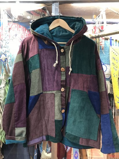 Hemp Cotton Corduroy Patchwork Jacket(S#2)