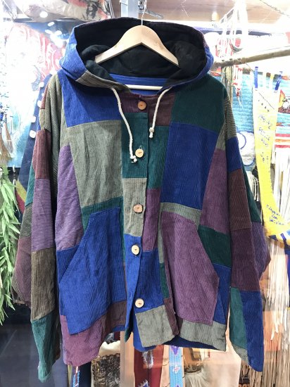 Hemp Cotton Corduroy Patchwork Jacket (M #1)