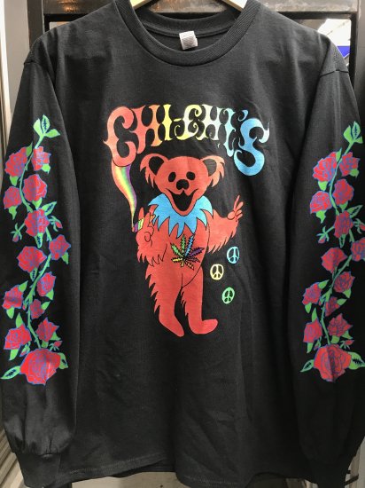 Smoking Bear Black Long Sleeve T-Shirt