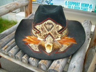 Charlie1Horse Rattolesnake Decoration Hat