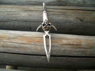 TOMBSTONE SILVER WORKS SWORD Pendant Top