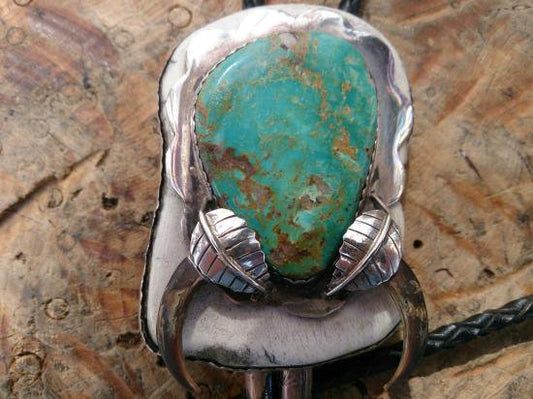 Old King Man Turquoise&Coyote Clow Bolo Tie