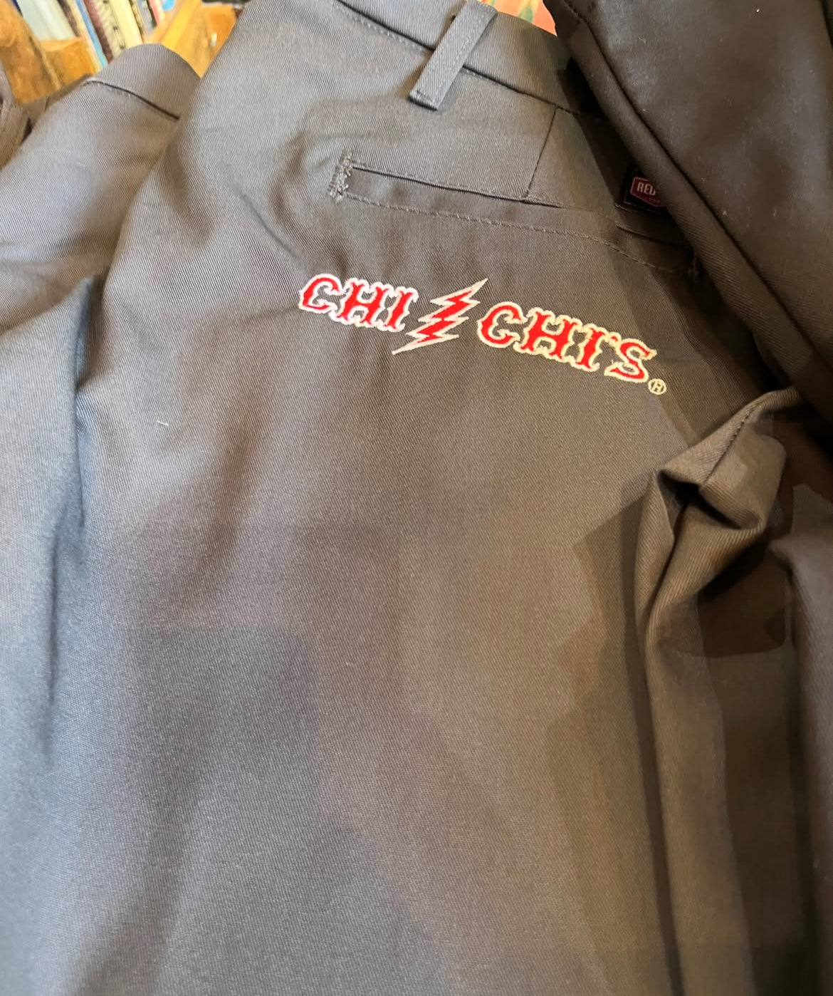 CHI-CHIS Original Embroidery Work Pants(CHI-CHIS Logo)Gray