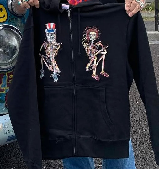 Zip Up Hoodie Black Shakedown Street