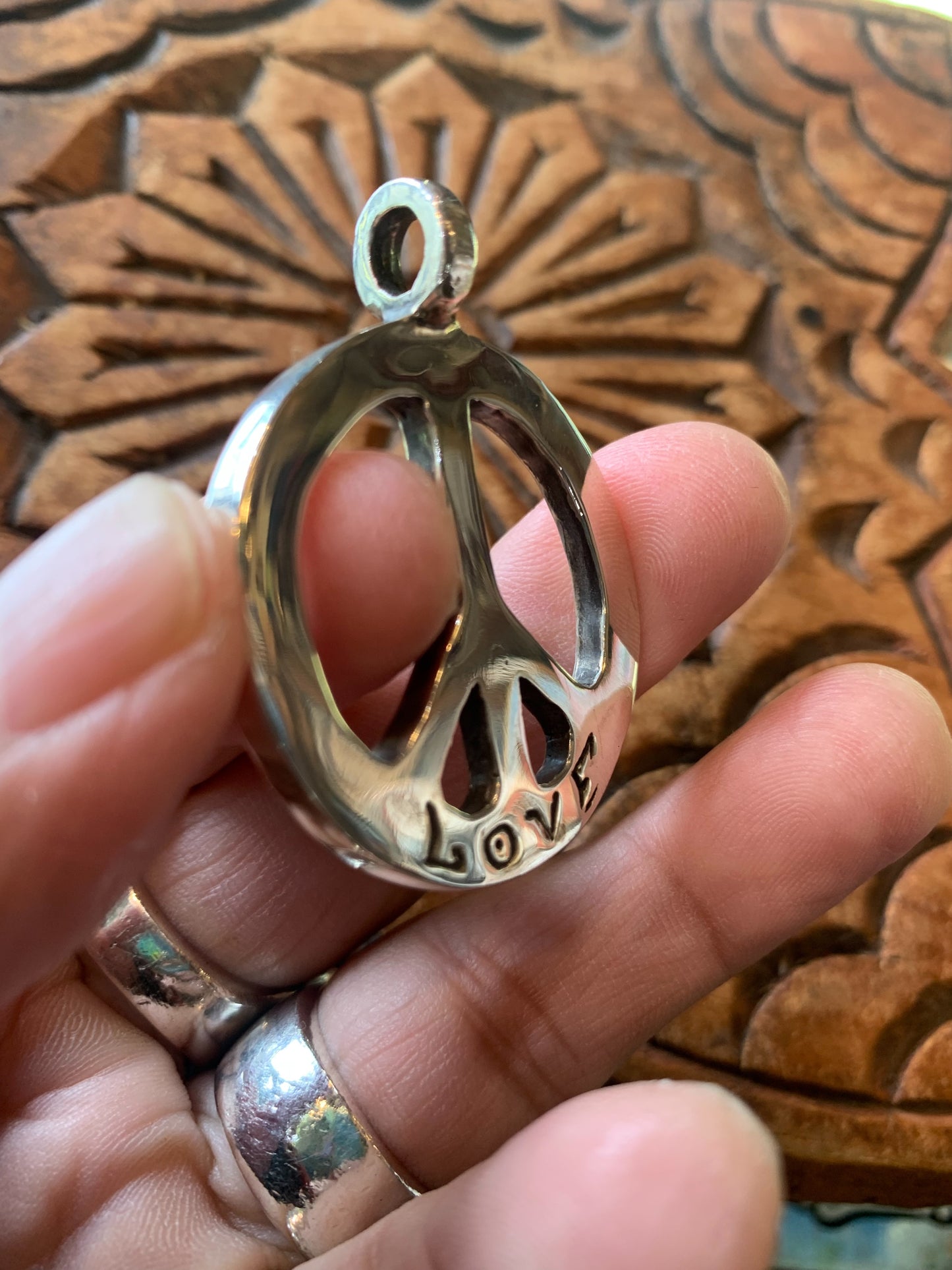 Peace Sign Silver Top(W Face)
