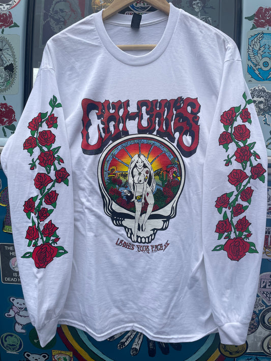 The Wheel White Long Sleeve T-Shirt