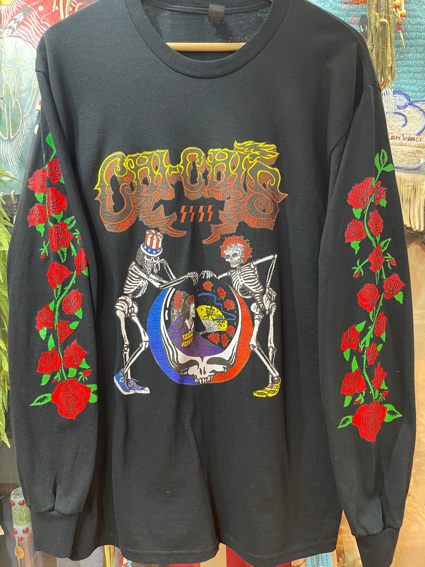 Kimono Girl Black Long Sleeve T-Shirt