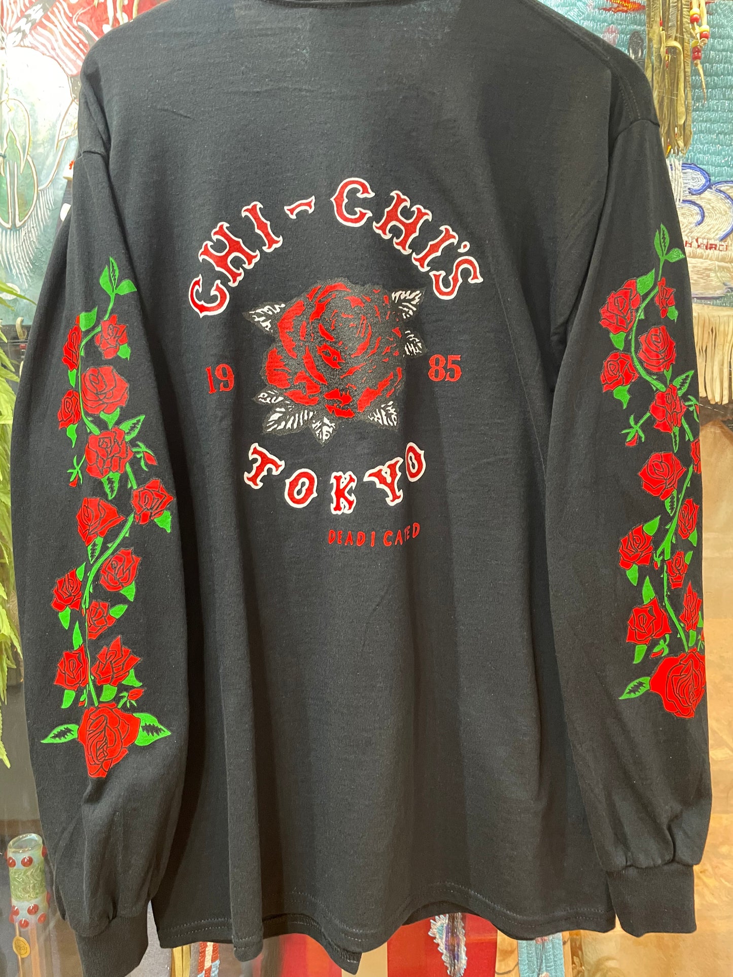 Kimono Girl Black Long Sleeve T-Shirt