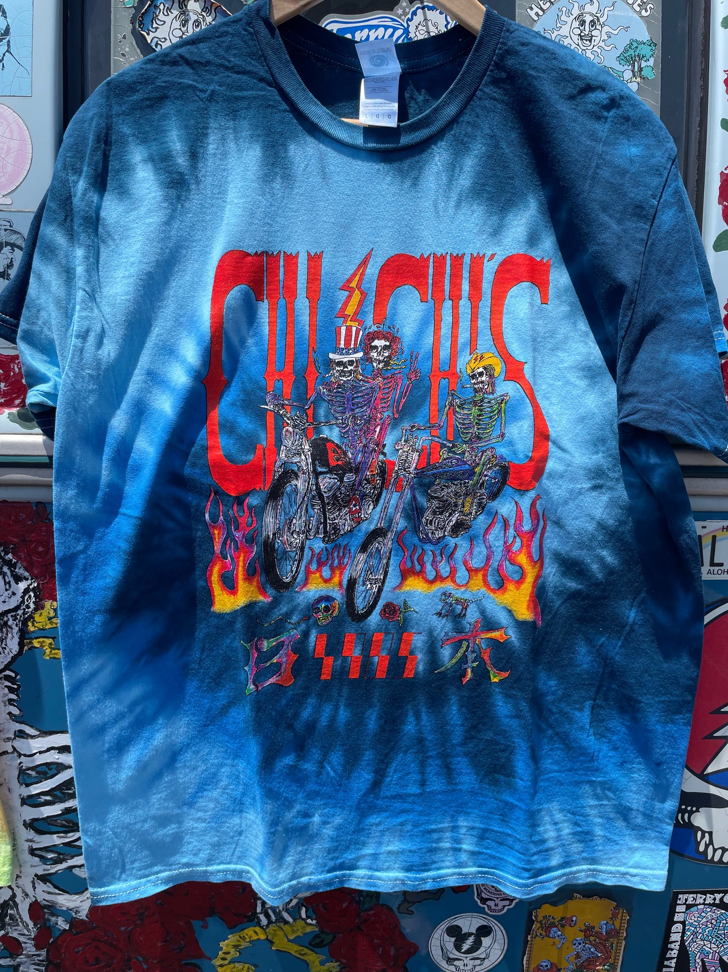 CHI-CHIS 1985 日本 Tie Dye T-Shirt Blue
