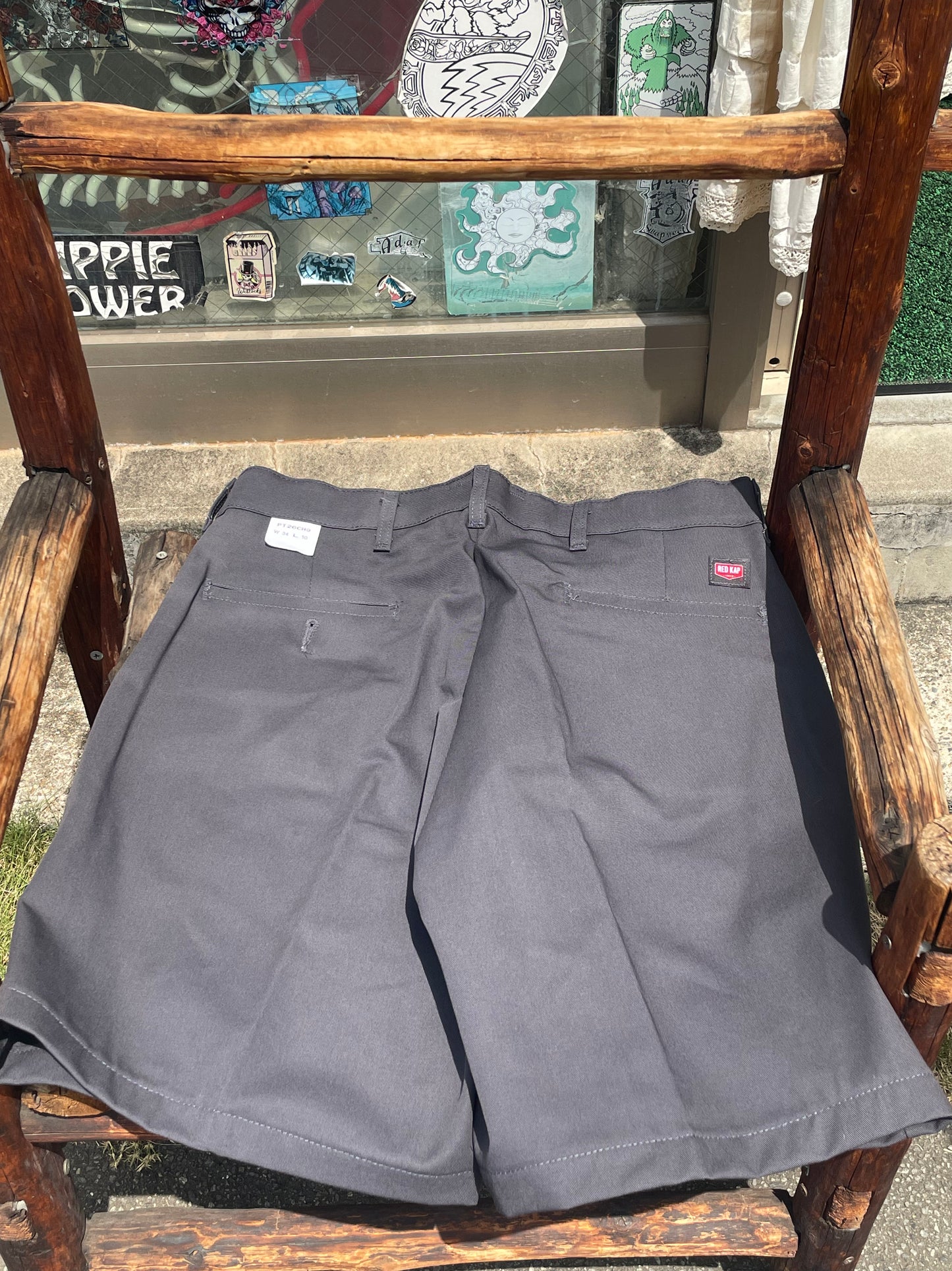 CHI-CHIS Logo Enbroidery Short Pants チャコールグレー