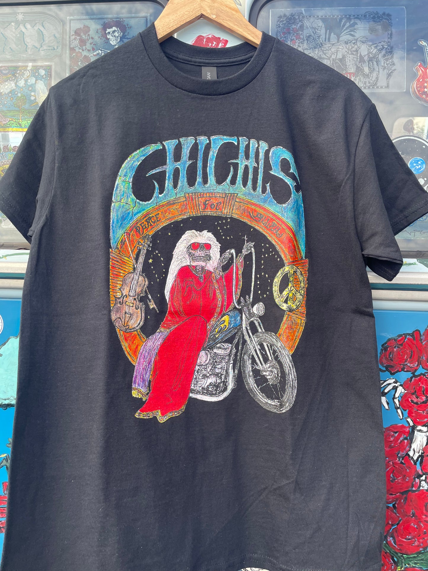 Peace Biker Black T-Shirt