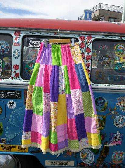 Cotton Carico Patch Work Long Skirt
