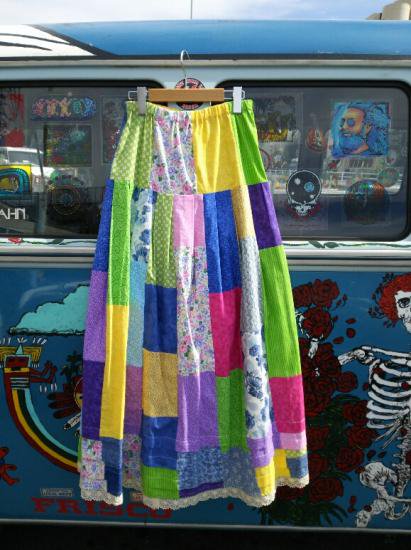 Cotton Carico Patch Work Long Skirt