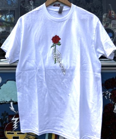Skeleton Rose White T-Shirt