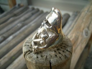 AMERICAN CUSTOM SILVER SKULL RING #9