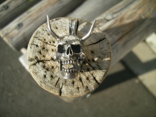 TOMBSTONE SILVER WORKS SKULL Pendant Top